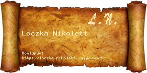 Loczka Nikolett névjegykártya