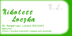 nikolett loczka business card